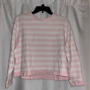 Vintage Liz Claiborne pink and white striped crop size medium